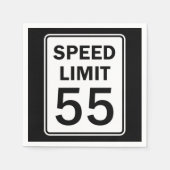 Geschwindigkeitsbegrenzung 55 Standard-Cocktailpap Serviette (Vorderseite)