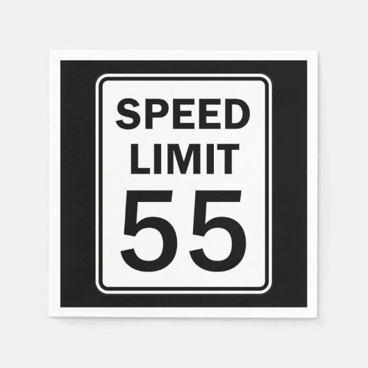 Geschwindigkeitsbegrenzung 55 Standard-Cocktailpap Serviette (Vorderseite)