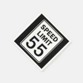 Geschwindigkeitsbegrenzung 55 Standard-Cocktailpap Serviette (Ecke)