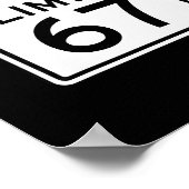 Geschwindigkeitsbegrenzung 67 Meme Brainrot 6 7 6- Poster (Ecke)