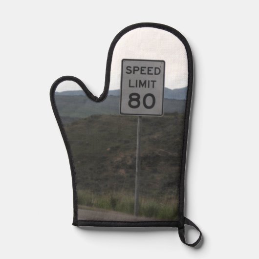 Geschwindigkeitsbegrenzung 80 ofenhandschuh (Vorderseite)
