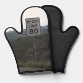 Geschwindigkeitsbegrenzung 80 ofenhandschuh (Vorderseite/Rückseite)