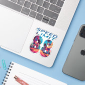 Geschwindigkeitsbegrenzung 88 aufkleber (Laptop mit iPhone)