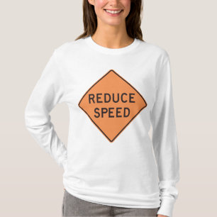 Geschwindigkeitsbegrenzung Orange Diamant Straßenv T-Shirt