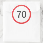 Geschwindigkeitsbegrenzung siebzig runder aufkleber (Tasche)