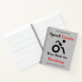 Geschwindigkeitsbegrenzungen wurden für das Breaki Notizblock (Innenseite)