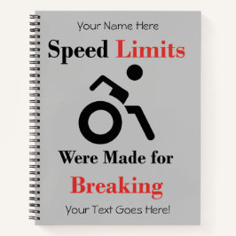 Geschwindigkeitsbegrenzungen wurden für das Breaki Notizblock