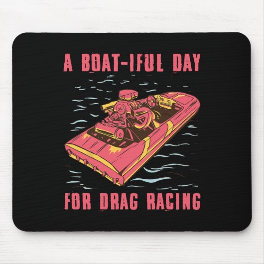Geschwindigkeitsboot-Drag-Racing-Powerboot-Rennspo Mousepad (Vorne)