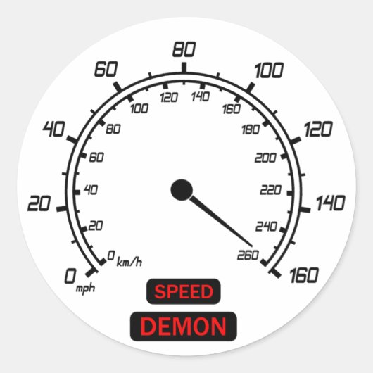 Geschwindigkeitseffekt Runder Aufkleber (Vorderseite)