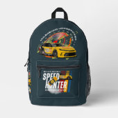 Geschwindigkeitsjäger (dunkler Modus) | Bedruckter Rucksack (Vorderseite)