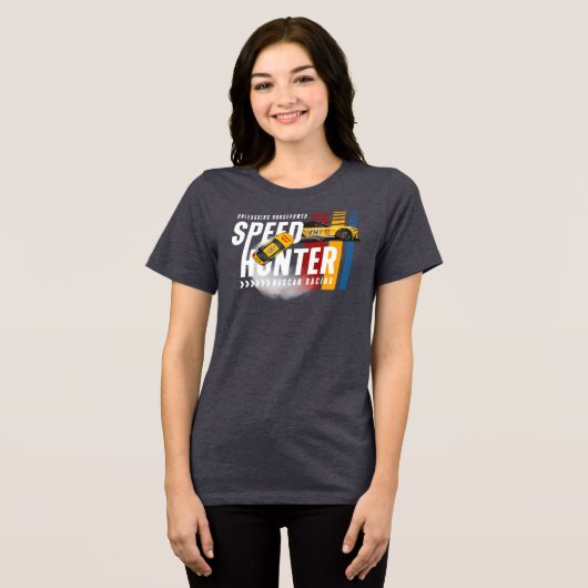 Geschwindigkeitsjäger (dunkler Modus) | Damen Tri-Blend Shirt (Vorderseite voll)