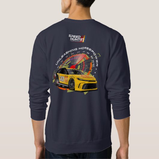 Geschwindigkeitsjäger (dunkler Modus) | Herren Sweatshirt (Rückseite)