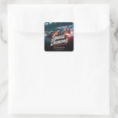 Geschwindigkeitskraft Quadratischer Aufkleber (Tasche)