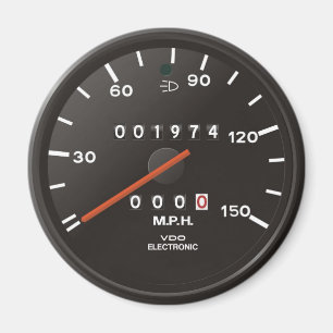 Geschwindigkeitsmesser des Klassikers 911 (altes Magnet