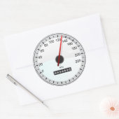 Geschwindigkeitsmesser Runder Aufkleber (Umschlag)