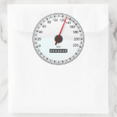 Geschwindigkeitsmesser Runder Aufkleber (Tasche)