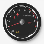 Geschwindigkeitsmesser - Tachometerübergang Pappteller (Vorderseite)