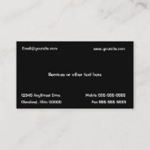 Geschwindigkeitsmesser-Visitenkarte Visitenkarte (Rückseite)