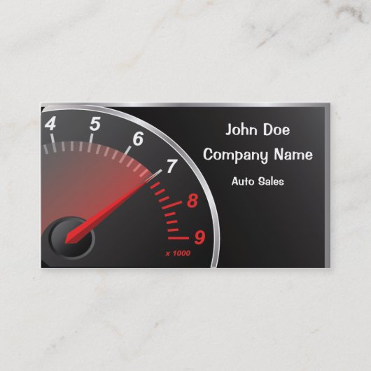 Geschwindigkeitsmesser-Visitenkarte Visitenkarte (Vorderseite)