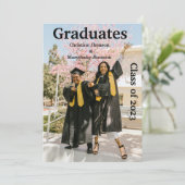 Geschwister Abschluss Zeremonie 3 Fotos Abschluss Ankündigung (Stehend Vorderseite)