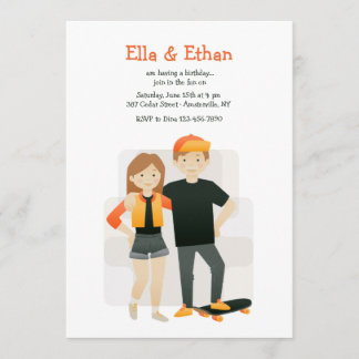 Geschwister Einladungen zur Geburtstagsparty