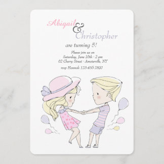 Geschwister Einladungen zur Geburtstagsparty