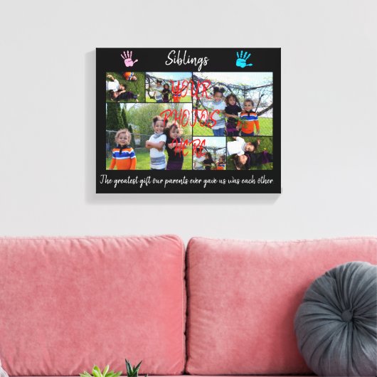 Geschwister Leinwanddruck (Insitu (Wohnzimmer))