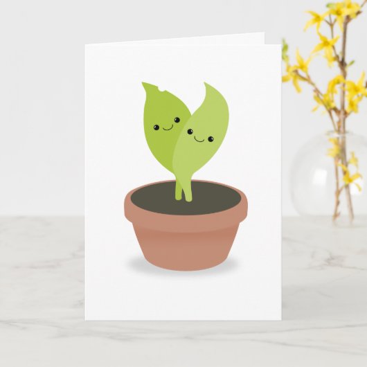 Geschwister oder Zwillinge Karte (Gelbe Blume)