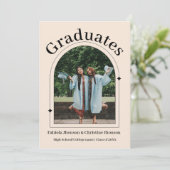 Geschwister Rose Gold 2023 Abschluss Ankündigung (Stehend Vorderseite)