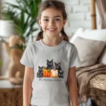 Geschwister sind Katzen fallen Kürbis T - Shirt