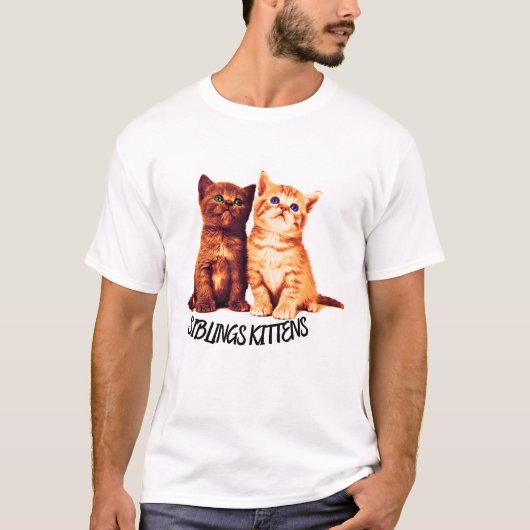 Geschwister, zwei niedliche Katzen T-Shirt (Vorderseite)