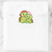 Geschwisterbande Runder Aufkleber (Tasche)