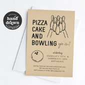 Geschwisterer Bowling Party Einladung