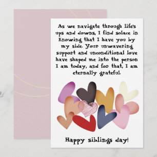 Geschwistertag / Geburtstags Brüder Schwestern Gru Karte