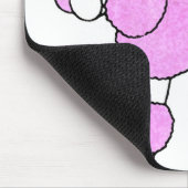 Geschwollen der rosa Pudel Mousepad (Ecke)