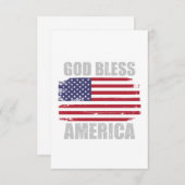 Geschworene Fahne mit "Gott segne Amerika" Begleitkarte (Vorne/Hinten)