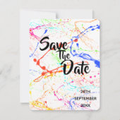 Geschworene Hochzeit retten das Datum Einladung (Vorderseite)