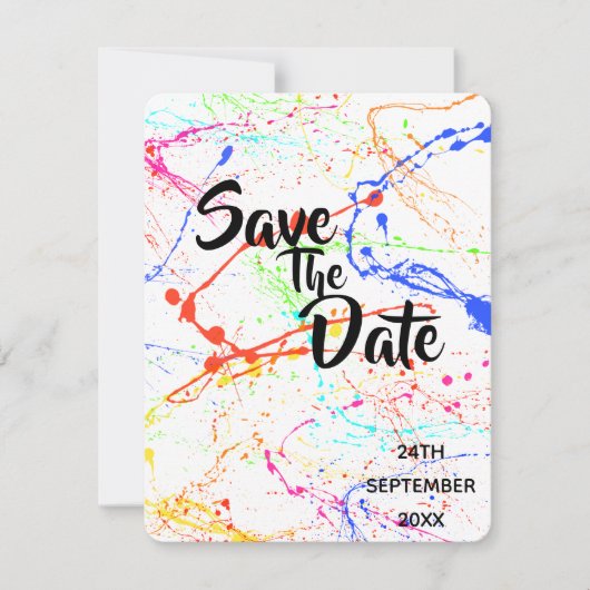 Geschworene Hochzeit retten das Datum Einladung (Vorderseite)