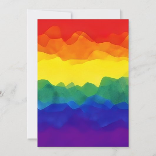 Geschwulstes Foto Farbiger Regenbogen Einladung (Rückseite)