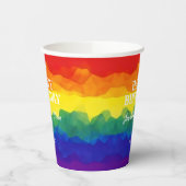 Geschwulstfarbener Regenbogen Pappbecher (Links)