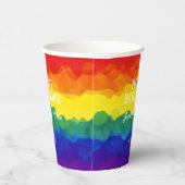 Geschwulstfarbener Regenbogen Pappbecher (Rechts)