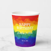 Geschwulstfarbener Regenbogen Pappbecher (Vorderseite)