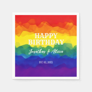 Geschwulstfarbener Regenbogen Serviette