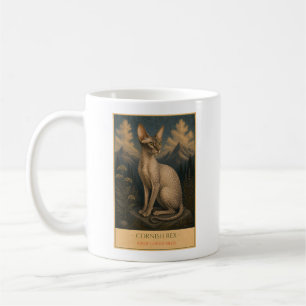 Geschwungene Eleganz: Cornish Rex Kaffeetasse