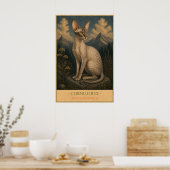 Geschwungene Eleganz: Cornish Rex Poster (Küche)