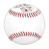 Gescrolltes Herz Baseball (Rückseite)