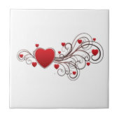 Gescrolltes Herz Fliese (Vorderseite)