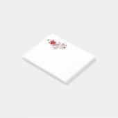 Gescrolltes Herz Post-it Klebezettel (angewinkelt)