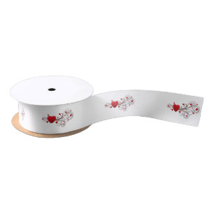 Gescrolltes Herz Satinband