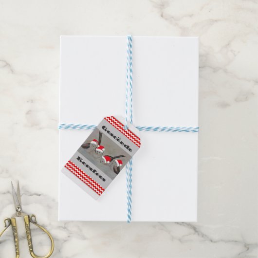 Geseende Kersfees Geschenkanhänger (Mit Garn)